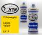 Preview: Volkswagen, Lagos Yellow, LK1A: 400ml Sprühdose + 400ml Klarlack - Set, von ATW Autoteile West.